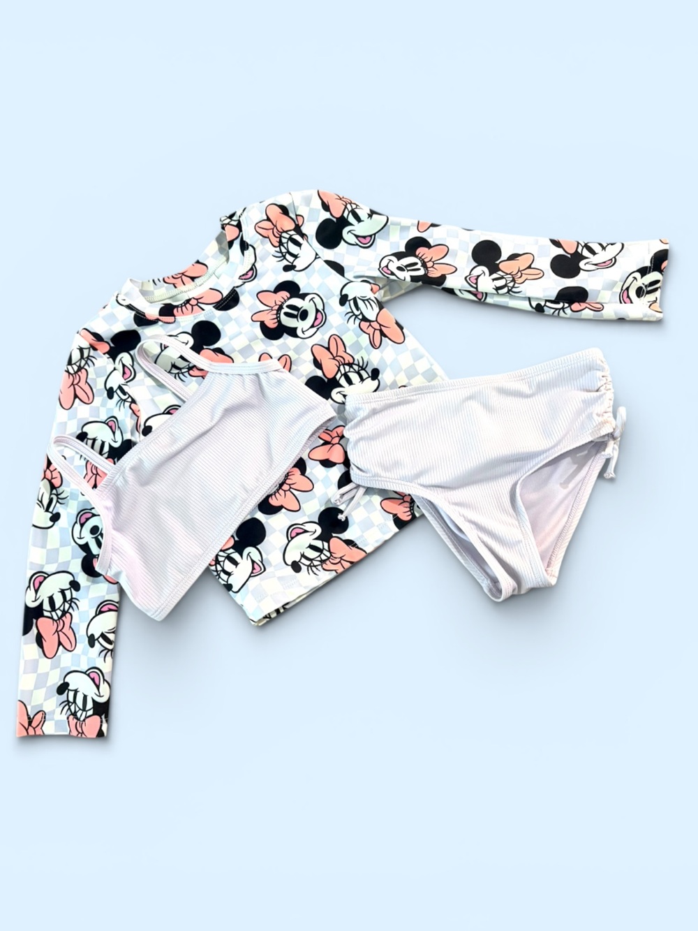 🎀 Disney Minnie Mouse lavender Three-Piece Swim Set